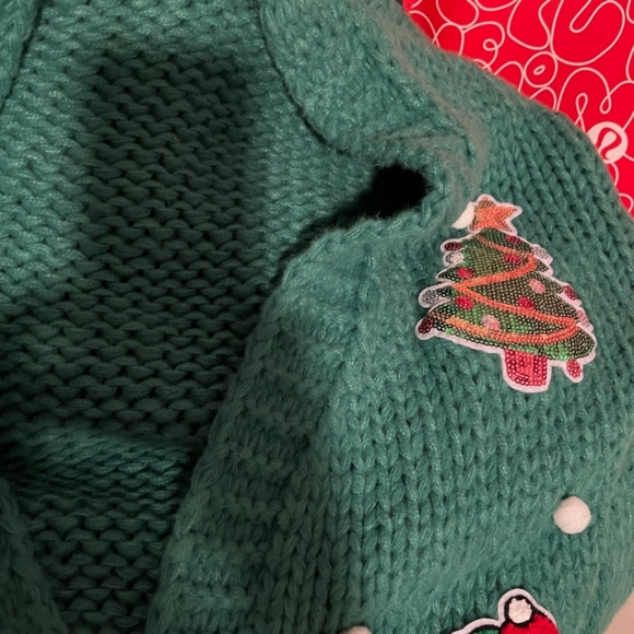 Green Christmas Sweater with Festive Embellishments - Picture 7 of 9